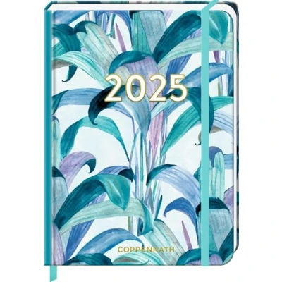 Abbildung von Kleiner Wochenkalender: Mein Jahr 2025 Palme türkis (All about blue): Taschenkalender mit Wochenplaner und Eintragmöglichkeiten, Gummiverschluss Leseband