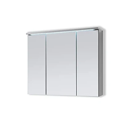 Abbildung von Aileenstore Spiegelschrank DUO Breite 80 cm, Schalter /Steckdosenbox, LED Beleuchtung