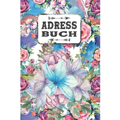 Abbildung von Telefonregister Senioren: Abc Freunde Adressbuch mit Geburtstagskalender Register Blau Blumen Telefonbuch für Mädchen &amp; Senioren Große Schrift