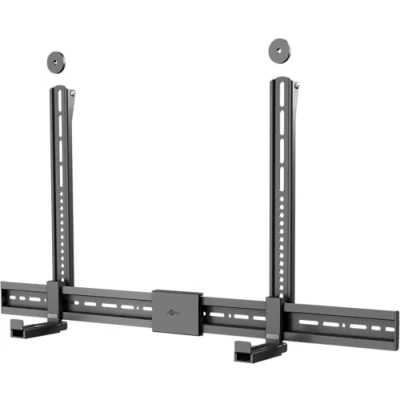 Abbildung von goobay Soundbar und Fernseher Wandhalterung/Soundbar Wandhalter VESA kompatible Fernseherhalterung / 8,6 15,5cm Tiefe/rutschfeste Oberfläche 70828