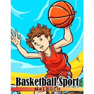 Abbildung von Basketball Sport Malbuch: Entspannen Sie sich und haben Spaß mit 50 wunderschönen Ausmalbildern für Kinder.