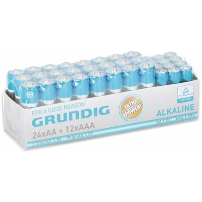 Abbildung von Grundig Batterien Set 36 Stück (24x AA &amp; 12x AAA)