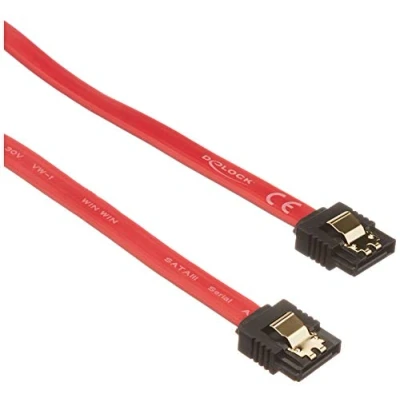 Abbildung von Delock Kabel SATA 6 Gb/s 50cm gerade/gerade rot