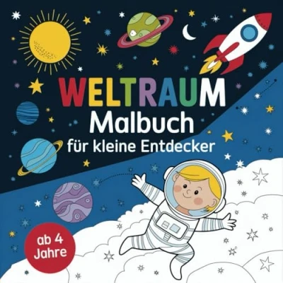 Abbildung von Weltraum Malbuch für kleine Entdecker ab 4 Jahren: Tauche ein in die faszinierende Welt des Weltraums! 50 einzigartige Ausmalbilder von Astronauten, Raketen, Planeten