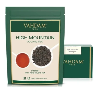 Abbildung von VAHDAM, High Mountain Oolong Tea (100g) Hand Gepflückt Auf Den Hochgelegenen Darjeeling Plantagen 100% Natürlich Teeblätter Direkt Von Der Quelle In Indien Aufbrühen Heißen/Eistee