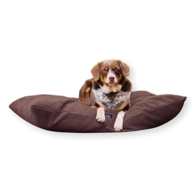 Abbildung von 4L Textil ZOE Hundekissen Cord Hundebett Grosse Hunde waschbar mit Bezug (100x80 cm, Braun(Stripes))