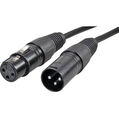 Abbildung von Pro Signal PSG3335 XLR 0.5M Mikrofonkabel, 3 polig, Stecker auf Buchse, 0,5 m, Schwarz