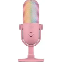 Abbildung von Razer Seiren V3 Chroma RGB USB Mikrofon Supernieren Kondensator mit Tap to Mute (Reaktive Beleuchtung, Digitaler Verstärkungsbegrenzer und integrierter Schockdämpfer) Quartz