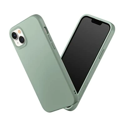 Abbildung von RhinoShield Case kompatibel mit [iPhone 14 Plus] SolidSuit Stoßdämpfende &amp; schlanke Schutzhülle Premium Finish 3.5 Meter Fallschutz Salbeigrün