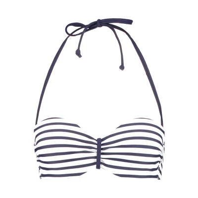 Abbildung von Venice Beach Wirebandeau Bikinitop, Damen, Größe: 36xC, White/navy