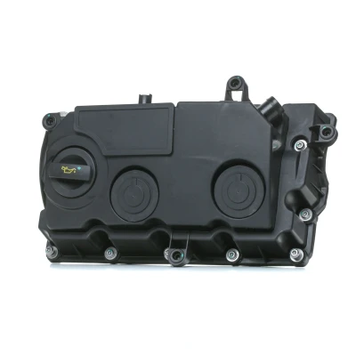 Abbildung von VAICO V10 5993 Zylinderkopfhaube mit Ventildeckeldichtung Verschlussdeckel, Schrauben, Entlüfterventil VOLKSWAGEN: Polo IV Schrägheck