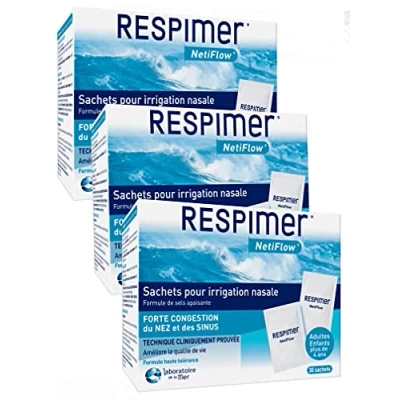 Abbildung von RESPIMER NETIFLOW RECHARGES Sachets POUR IRRIGATION NASALE Lot de 3 Boites 30