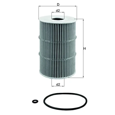 Abbildung von MAHLE ORIGINAL OX 378D Ölfilter Filtereinsatz