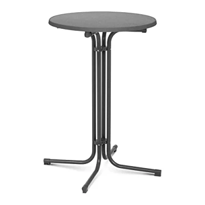 Abbildung von Royal Catering RC BIS70FG Stehtisch rund klappbar Ø 70 cm grau 110 hoch Bistrotisch Gastronomie