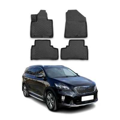 Abbildung von OMAC 4020444 Fußmattensatz Gummi, TPE (thermoplastischer Elastomer) 4 schwarz KIA: SORENTO 3