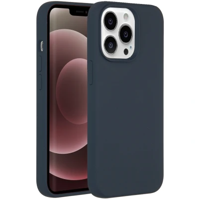 Abbildung von Apple iPhone 13 Pro Max Hülle Silikon Accezz Soft Case/Backcover Handyhülle Dunkelblau