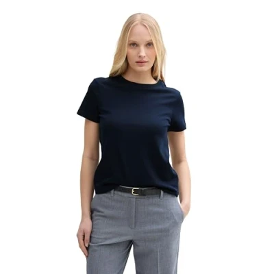 Abbildung von TOM TAILOR Damen 1048112 T Shirt, 10668 Sky Captain Blue, XS