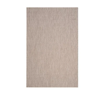 Abbildung von SAFAVIEH Zeitgenössische Teppich für Drinnen &amp; Draussen Courtyard Collection, Kurzer Flor, Beige und Beige, 79 X 152 cm