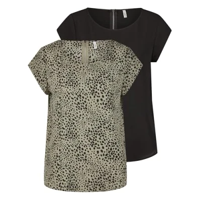 Abbildung von ONLY 2 PACK Bluse black, Damen, Größe: 44, Black