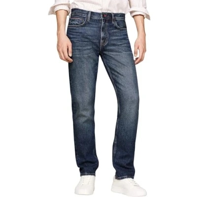 Abbildung von Tommy Hilfiger Herren Jeans Hose Regular Straight Fit, Blau (Baxter Indigo), 33W/34L
