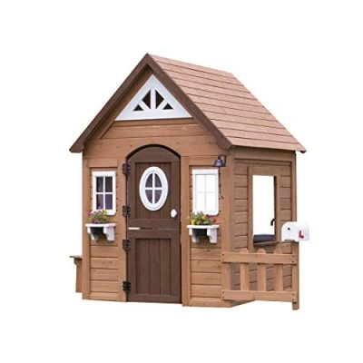 Abbildung von Backyard Discovery Aspen Kinderspielhaus Braun. Küche und Zubehör
