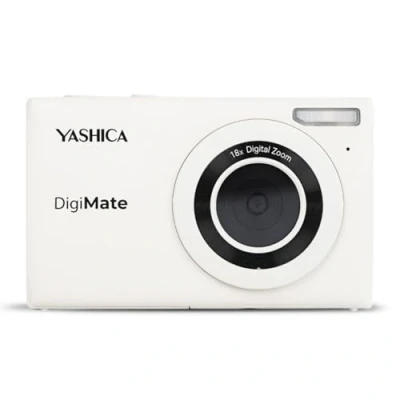 Abbildung von Yashica DigiMate Digitalkamera, 4K Kamera für Fotografie, Digitale Point und Shoot mit 18X Zoom, Unterstützt Micro SD Karten, Mini Digitalkamera Teenager Mädchen Jungen Off White