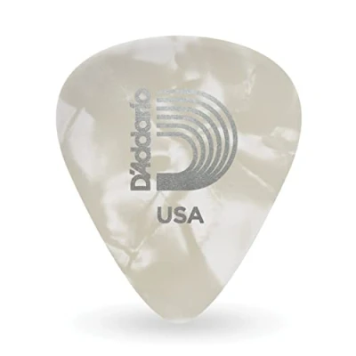 Abbildung von D&#039;Addario Planet Waves 1CWP4 25 Picks Pearl Celluloid White Standard Shape in Medium