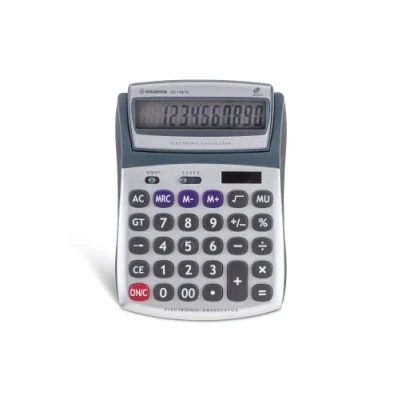 Abbildung von Osama Büro Taschenrechner Groß, mit 12 Ziffern, 3 Speichertasten und doppelter Stromversorgung Professioneller Rechner Mark up für Arbeit Universität, 3,6 x 11,5 15,5 cm, Silber/Schwarz