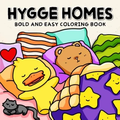 Abbildung von Hygge Homes: Bold and Easy Coloring Book for Adults Teens Featuring Cute Animal Characters in Cozy Corners Relaxation (Bold Books)