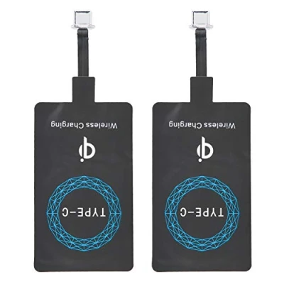 Abbildung von 2PCS Typ C Kabelloser Ladeempfänger, Qi USB Ladeempfänger Chip, Selbstklebender Aufkleber für Handy
