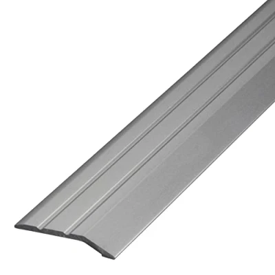 Abbildung von Gedotec Übergangsleiste höhenausgleich Silber selbstklebend 1Stück Abschlussprofil Alu 1000 mm Dehnungsfugenprofil Boden Leiste höhen ausgleich 2 5mm Übergangsschiene ohne bohren, 100 cm (1m)