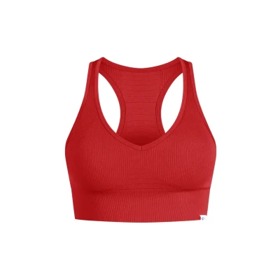 Abbildung von Smilodox Amaze Sportbh mit mittlerer Stützkraft, Damen, Größe: XS, Weinrot