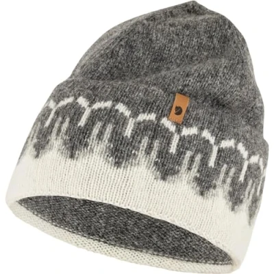 Abbildung von Fjallraven 87167 113 020 Övik Path Knit Beanie/Övik Beanie Hat Unisex Chalk White Grey Größe OneSize