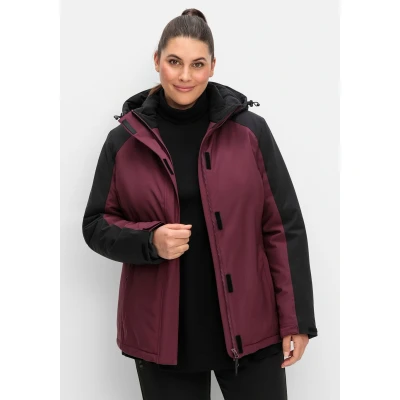Abbildung von Sheego Funktions Outdoorjacke, Damen, Größe: 50, Bordeaux schwarz