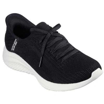 Abbildung von Skechers Damen Ultra Flex 3.0 Brilliant Path Hausschuh, Black Knit/White Trim, 39.5 EU