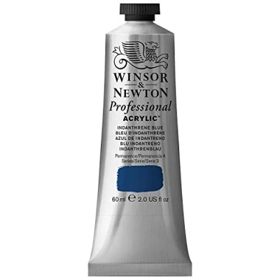 Abbildung von Winsor &amp; Newton 2320321 Professional Acrylfarbe in Künstlerqualität, hohe Farbbrillanz Deckkraft, Archivqualität, 60ml Tube Idanthrenblau