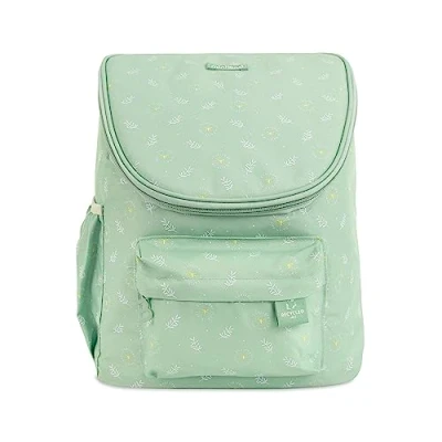 Abbildung von Miniland Ecothermibag Lunch Green. Kühltasche aus recyceltem Textil, sehr geräumig, zum Aufhängen am Kinderwagen geeignet.