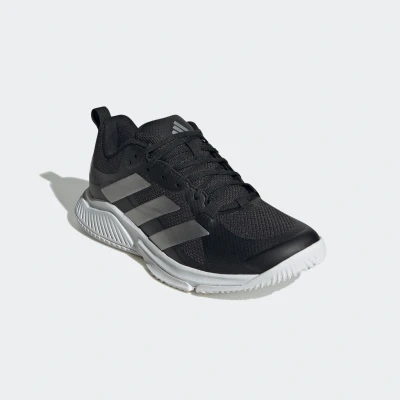 Abbildung von adidas Performance Court TEAM Bounce 2.0 Laufschuh Stabilität core black silver metallic cloud white, Damen, Größe: 37 1/3 Schuhe