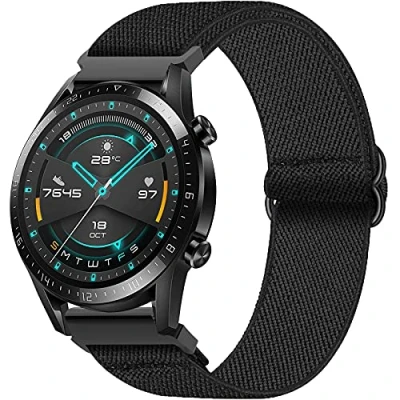 Abbildung von Hatolove Kompatible mit Huawei Watch GT2 Armband 46mm, 22mm Verstellbar Nylon für GT, GT Active, 2, Pro, 2e, 3, 3 Pro