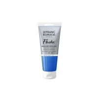 Abbildung von Lefranc Bourgeois 300502 Flashe Acrylfarbe &amp; Vinylfarbe, hochpigmentiert, elastisch, lichtecht, alterungsbeständig, matt, für den Innen Außenbereich, 80ml Tube Kobaltblau Farbton