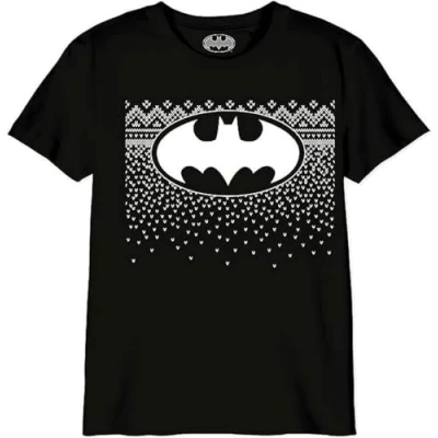 Abbildung von dc comics Jungen Boshazmts006 T Shirt, Schwarz, 12 Jahre