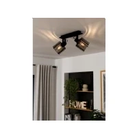 Abbildung von Eglo 900741 Spotleuchte SEGOVIA Stahl schwarz E27 2X40W L:33.5cm H:18.5cm dimmbar