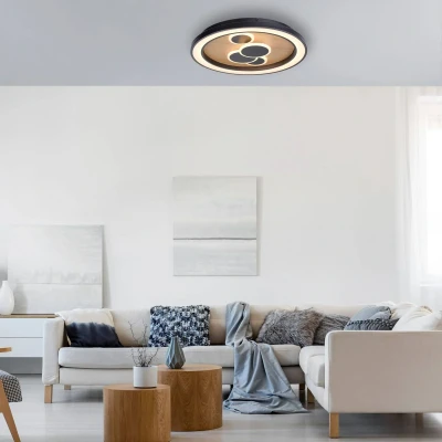 Abbildung von LED Deckenleuchte ELIZA, Serienschalter, 3000 Kelvin, rund, Holz natur