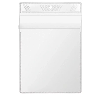Abbildung von VELOFLEX 3306010 Sichttasche DIN A6, Schutzhülle, Sichthülle, Aufhängehülle, zum Aufhängen, glasklar, 10 Stück