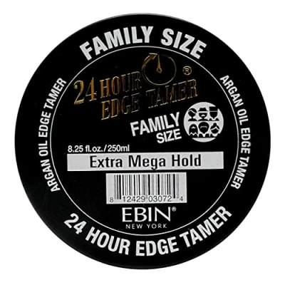 Abbildung von EBIN NEW YORK 24 Stunden Edge Tamer, extra Mega Halt, 8,25 oz kein Abblättern, Keine weißen Rückstände, Glanz und Glatte Textur mit Arganöl Rizinusöl