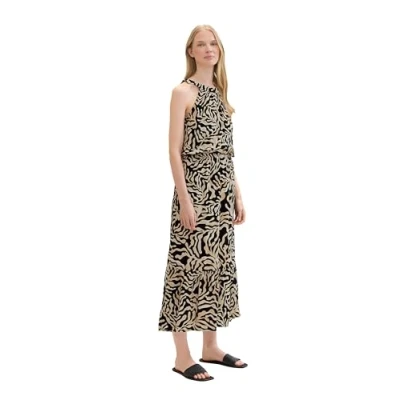 Abbildung von TOM Tailor MIT Allover Freizeitkleid, Damen, Größe: 44, Black cut palmtree design