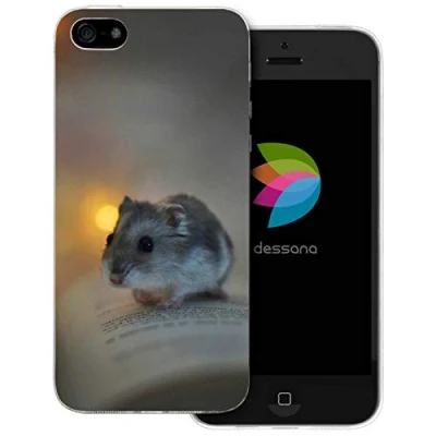 Abbildung von dessana Hamster transparente Schutzhülle Handy Case Cover Tasche passend für Apple iPhone 5/5S/SE Zwerghamster