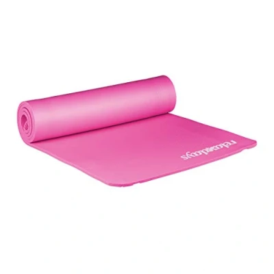 Abbildung von relaxdays Yogamatte 1 cm dick einfarbig, Pink