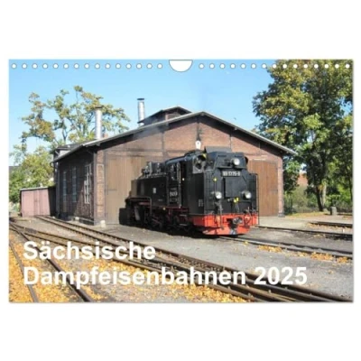 Abbildung von Sächsische Dampfeisenbahnen 2025 (Wandkalender DIN A4 quer), CALVENDO Monatskalender