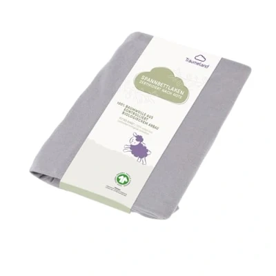 Abbildung von Träumeland Spannbettlaken Bio Baumwolle mit Elasthan anthrazit 40 x 90 cm